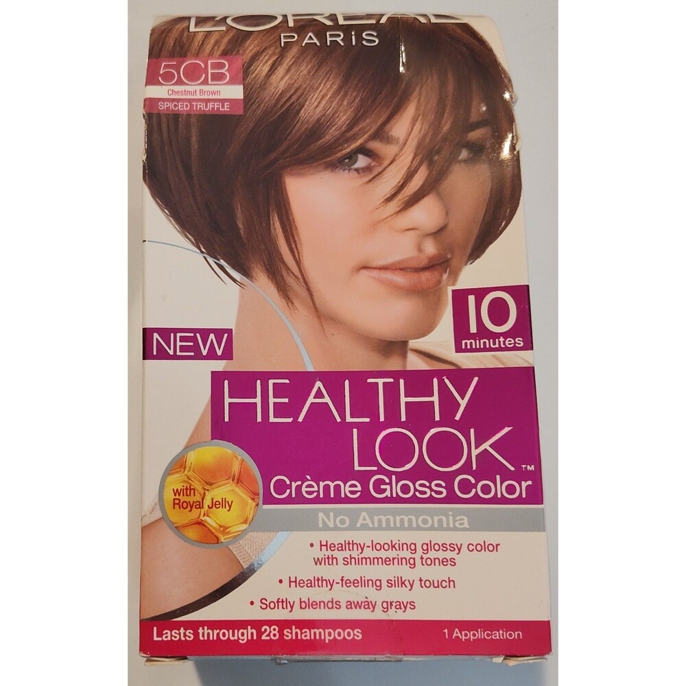 L'Oreal Healthy Look Creme Gloss Hair Color 5CB Chestnut Brown Spiced Truffle
